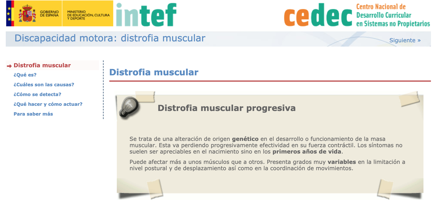 Imagen de Guía de atención a la diversidad: Distrofia muscular