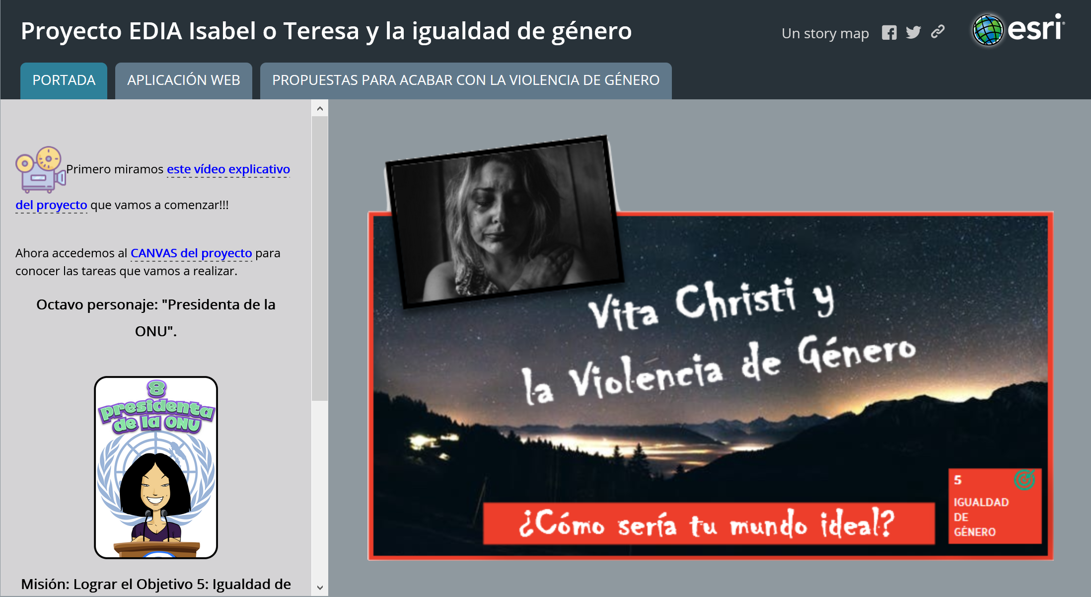 Imagen de Isabel o Teresa y la violencia de género. Misión: Lograr la igualdad.