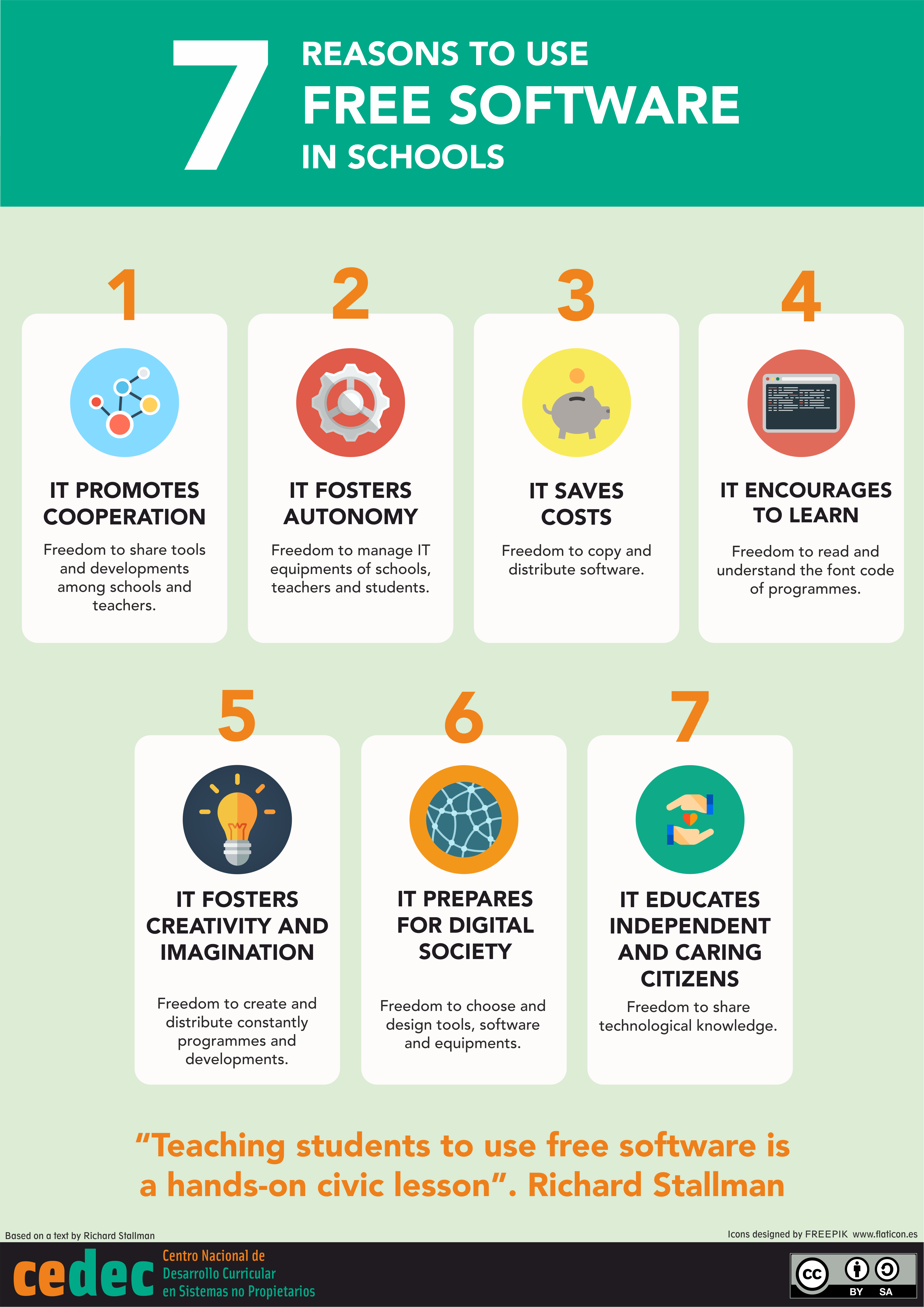 Imagen de 7 reasons to use free software in schools / 7 razones para usar software libre en los centros educativos (en)