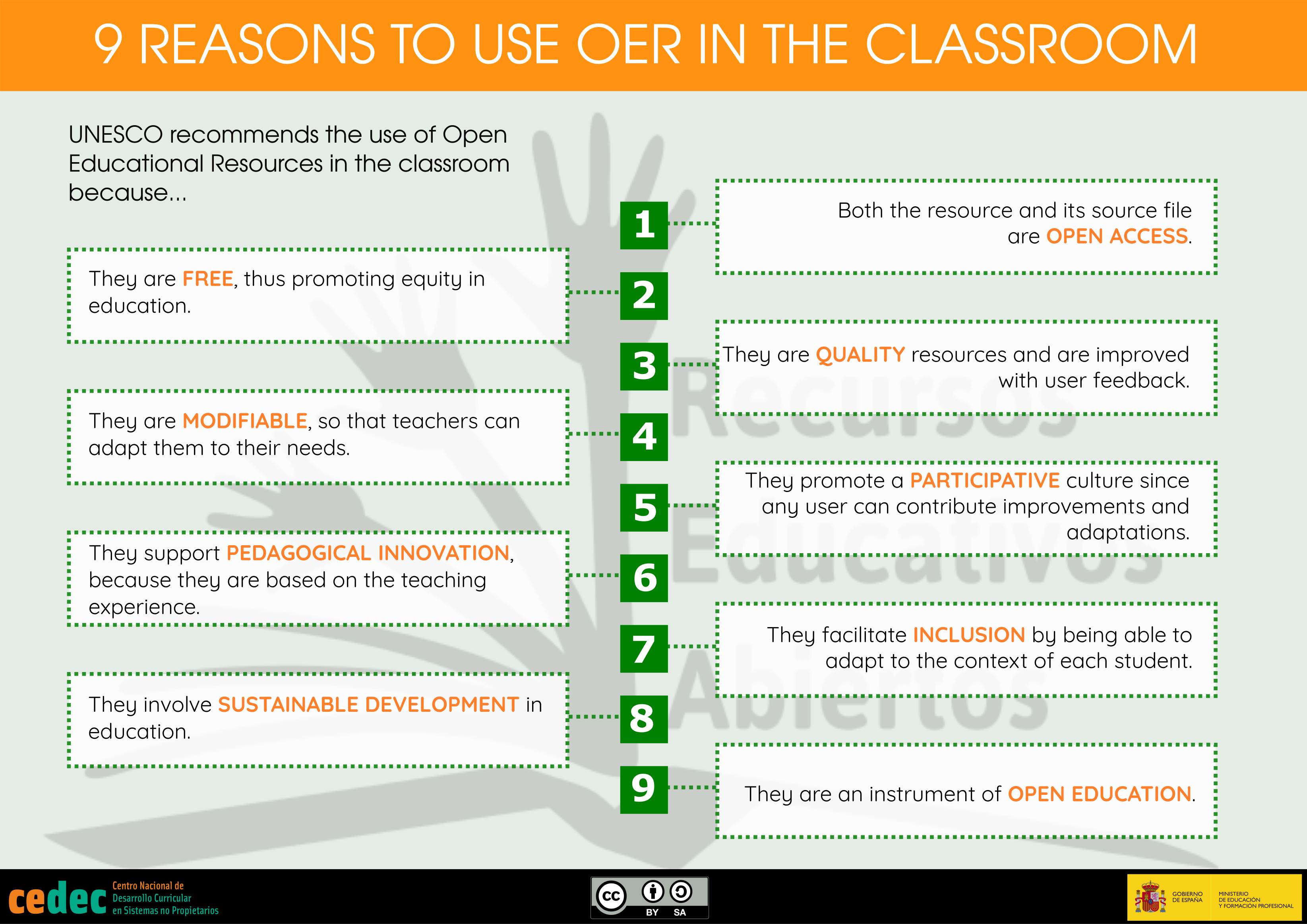 Imagen de 9 reasons to use REA in the classroom /  9 razones para usar REA en el aula (en)
