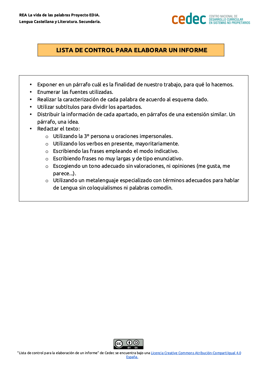 Imagen de Guía para redactar un informe