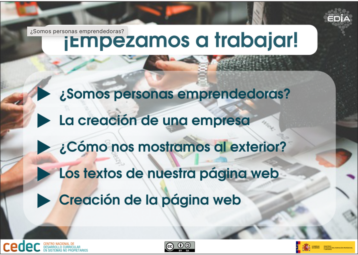 Imagen de ¡Empezamos a trabajar!