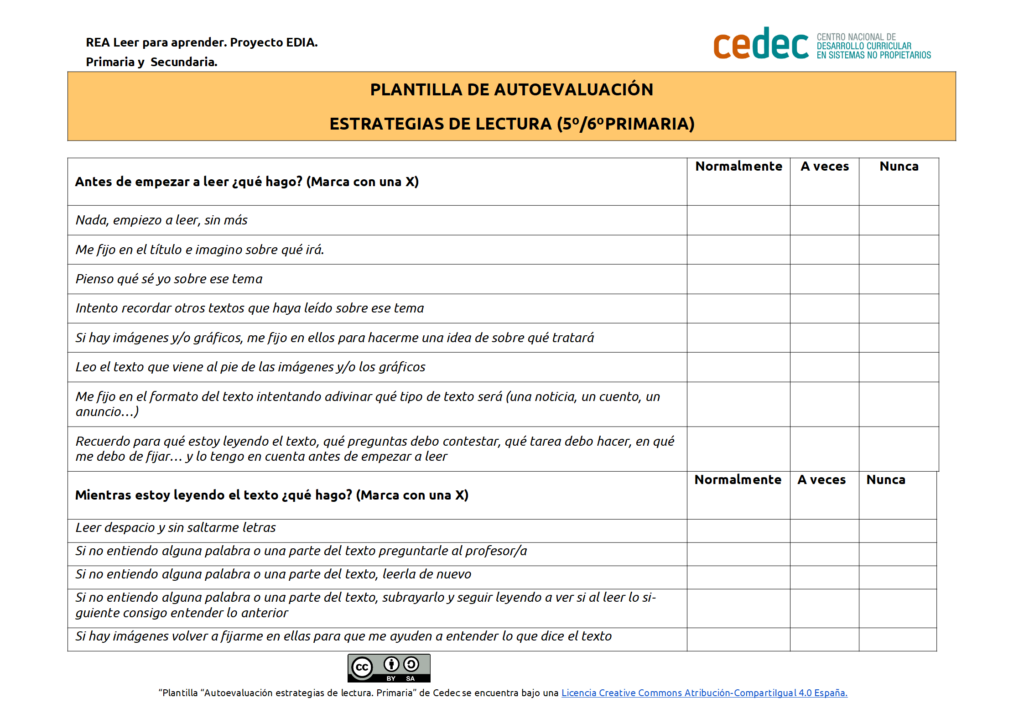 cedec-3_4_alumnado_plantilla_autoevaluacion_estrategias_de_lectura_primaria