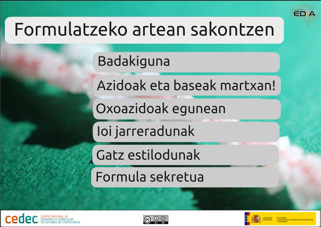 Imagen de Formulatzeko artean sakontzen