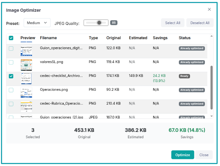 Optimizador de imágenes